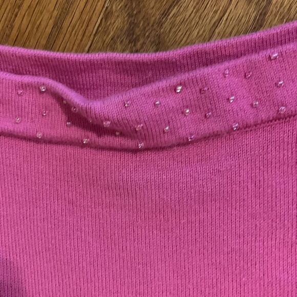 J. Marco Size Large two piece top pink with sequins - Picture 4 of 8